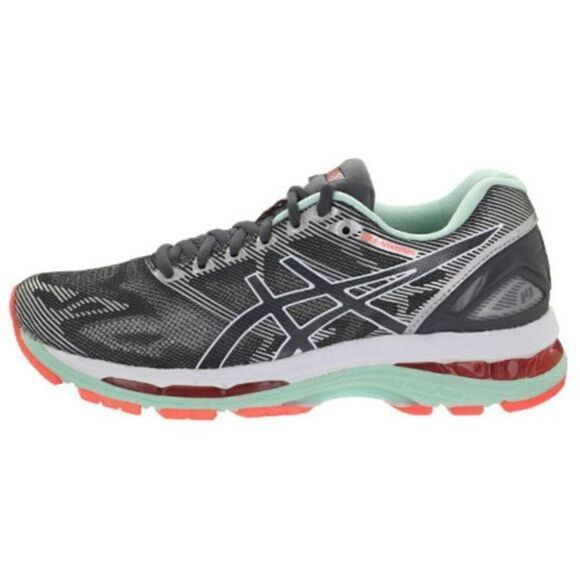 NEW Asics GEL NIMBUS 19 Womens Grey Seafoam Coral - Picture 2 of 14
